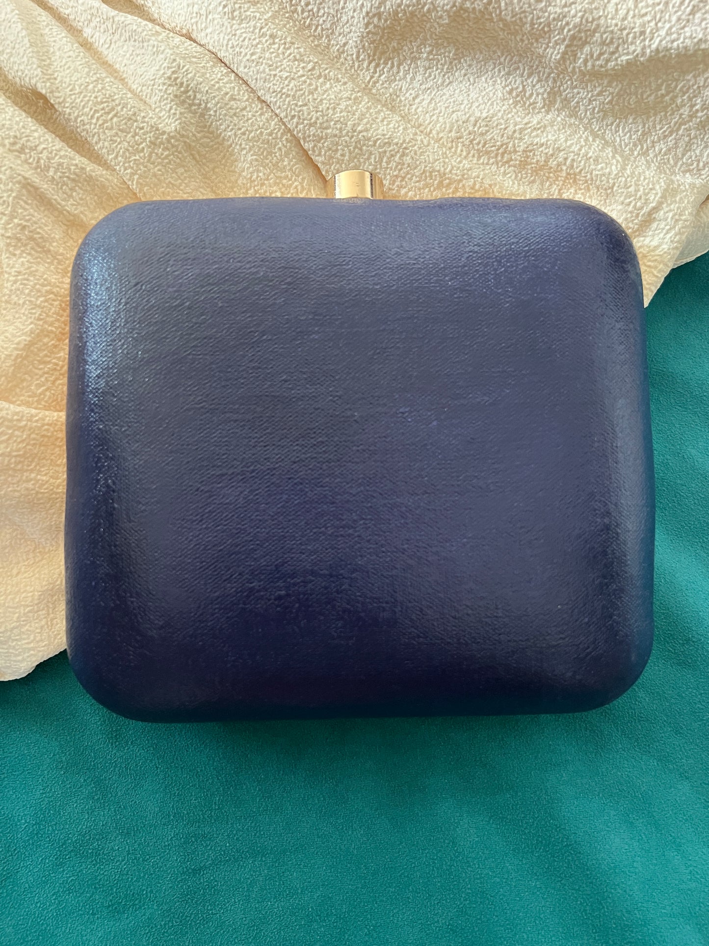 Dot Mandala Hand-painted Modern Party Clutch Sling Bag with detachable Golden Chain - Gift for her and for Mother's Day