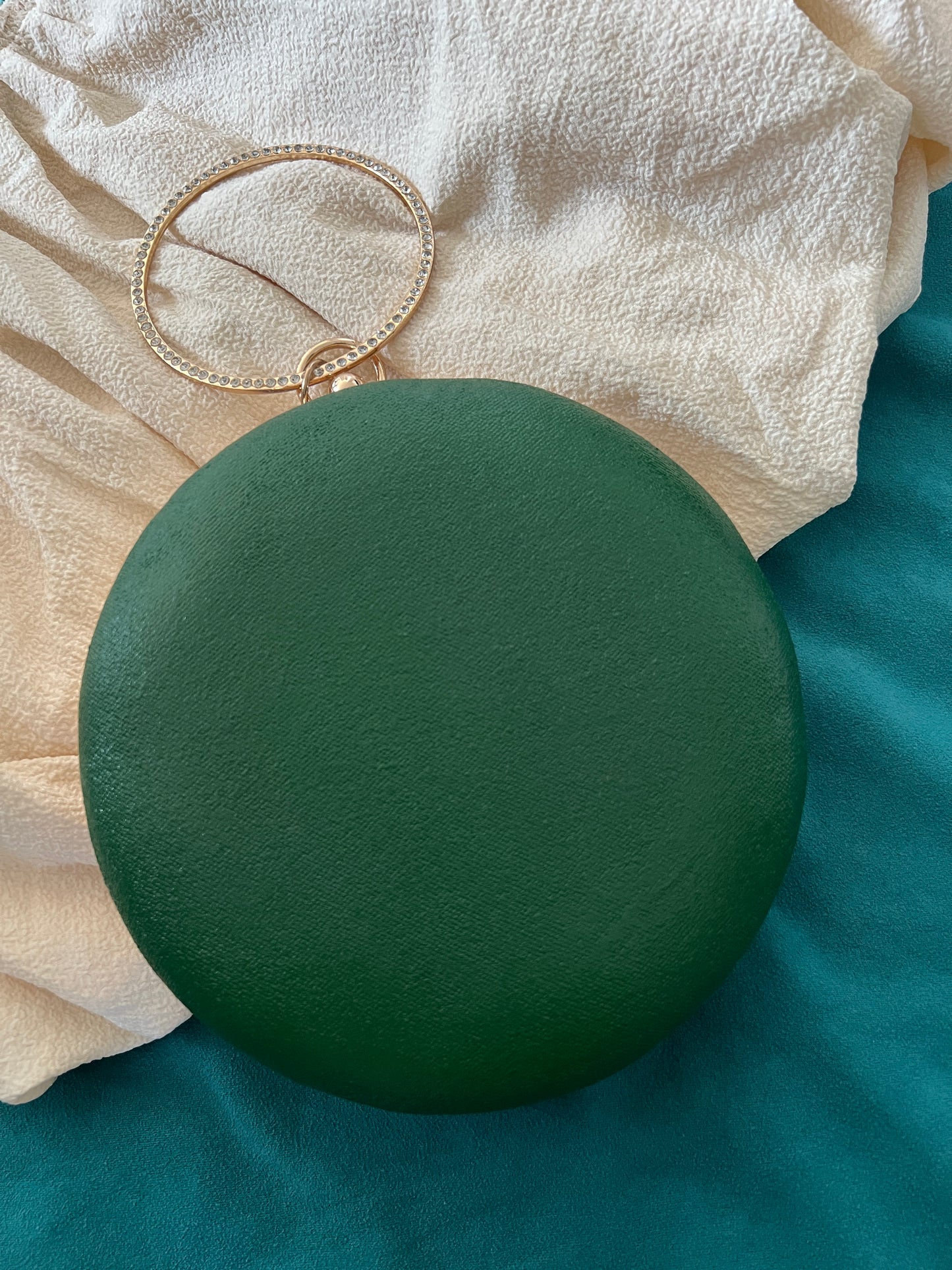 Dot Mandala Hand-painted Modern Party Clutch Sling Bag with detachable Golden Chain - Gift for her and for Mother's Day